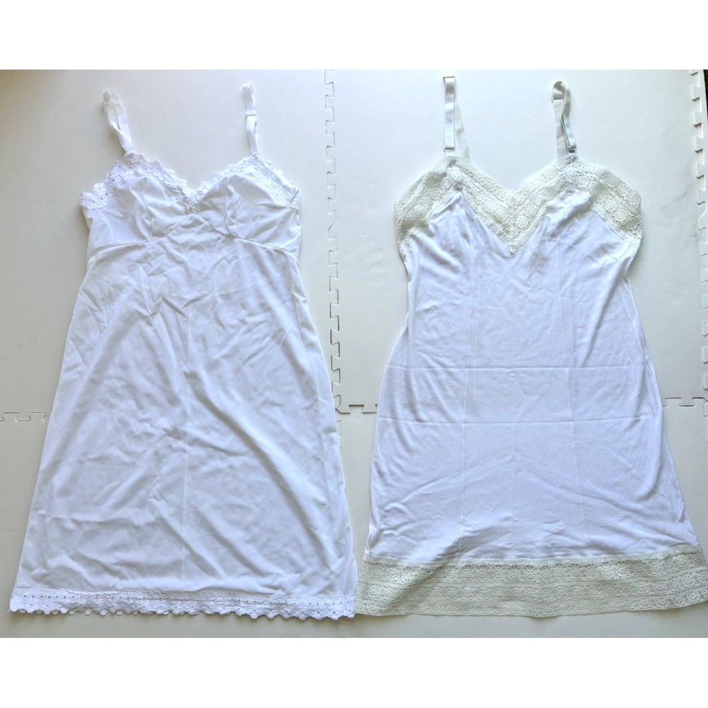 Vintage Women's Slip Dress Lot (2): Wacoal Lingerie Full Lace Japanese-Size S/M?